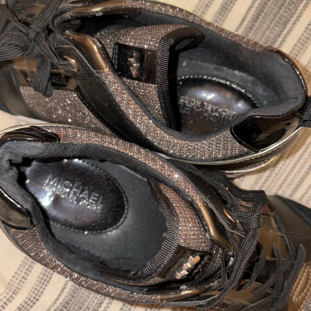Beautiful Black and Gold Michael Kors Sneakers - Picture 5 of 5